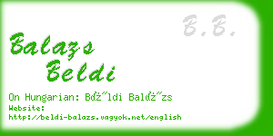 balazs beldi business card